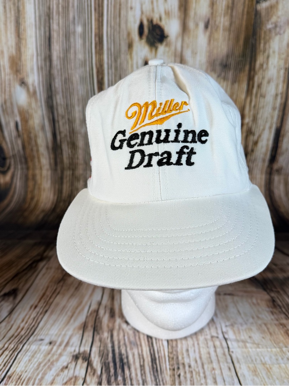 Vintage Rusty Wallace 2 Miller Genuine Draft Beer Nascar Snapback Hat Embroidery